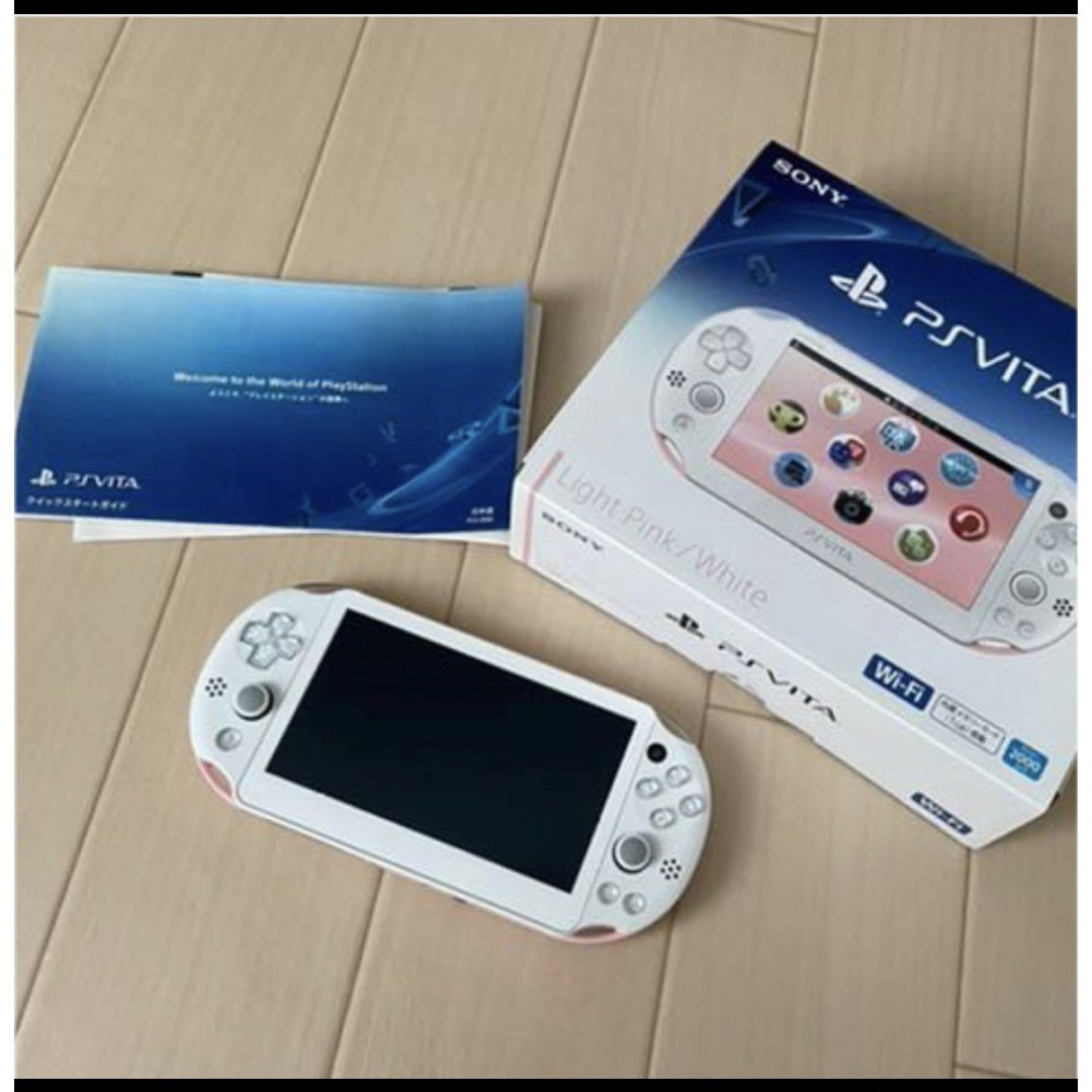 PlayStation Vita(プレイステーションヴィータ)のヴィータ 本体  ライトピンク・ホワイト  PlayStation Vita エンタメ/ホビーのゲームソフト/ゲーム機本体(携帯用ゲーム機本体)の商品写真