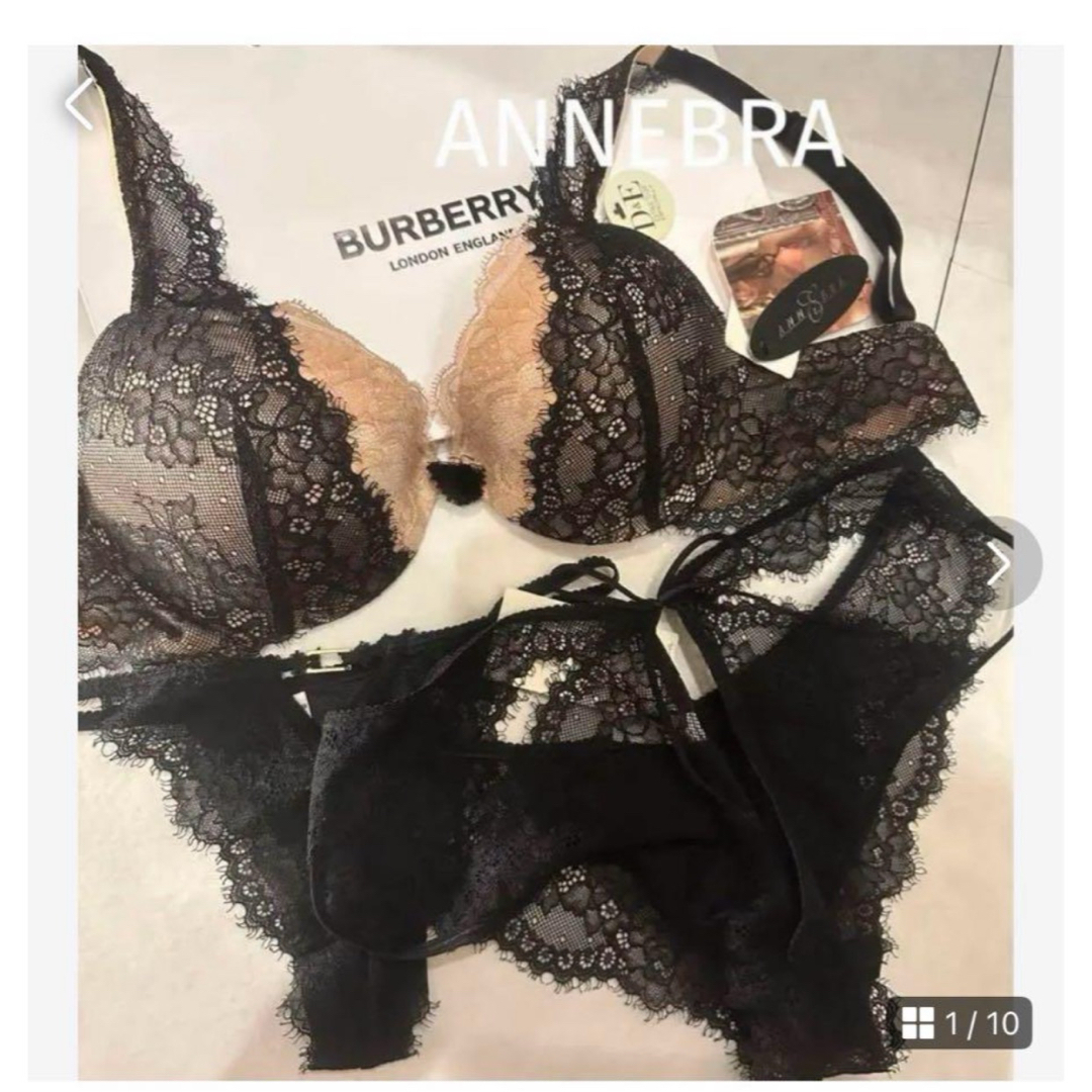 ANNEBRA モデル着用2点】ベージュピンク✖️黒75E ＋L アンブラの通販