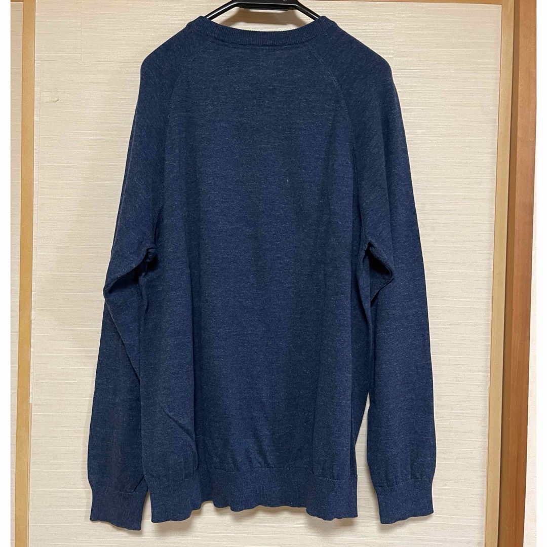 H&M(エイチアンドエム)のＨ＆Ｍ紺色ニットXL美品 メンズのトップス(ニット/セーター)の商品写真