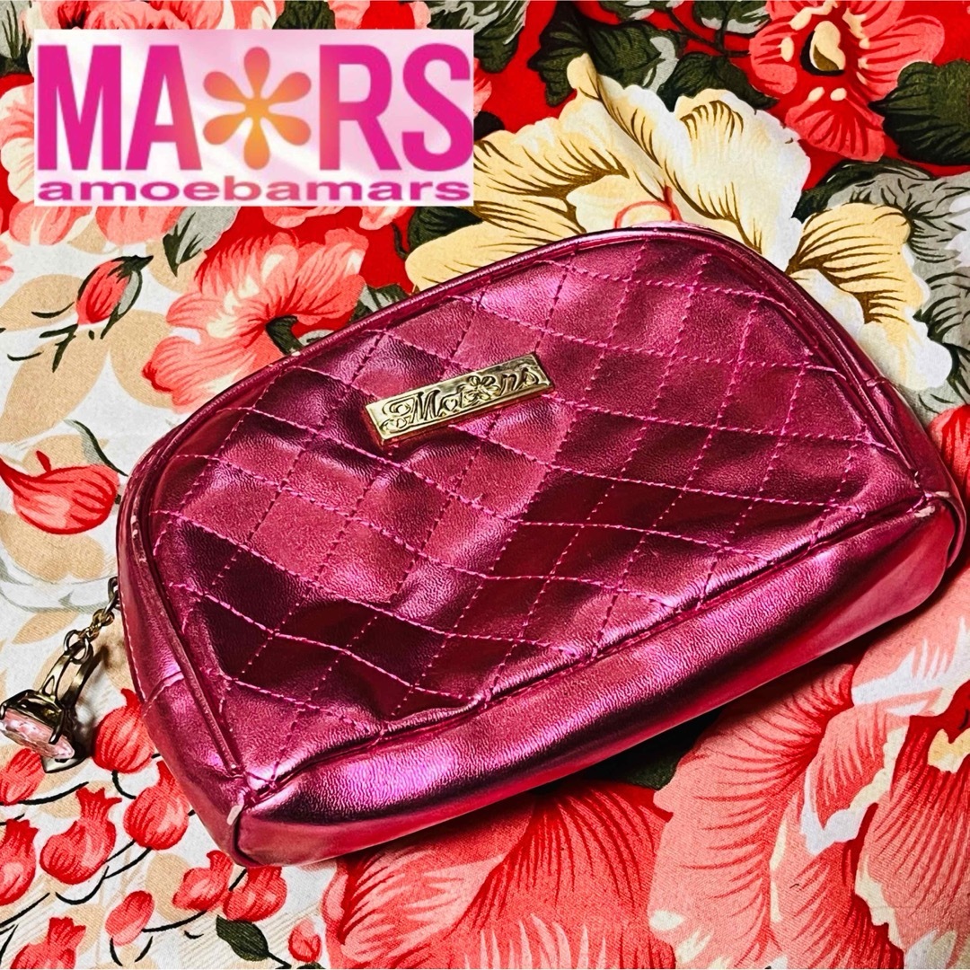 MA＊RS(マーズ)の★MA＊RS★マーズ★キルティングポーチ★指輪ハートチャーム★メタリックpink レディースのファッション小物(ポーチ)の商品写真