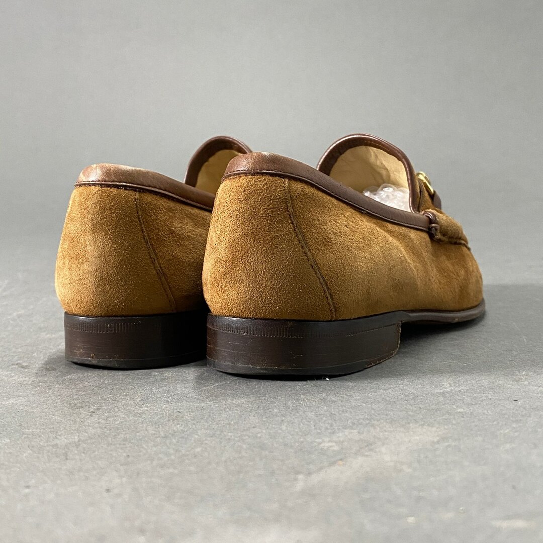 Gucci(グッチ)の3L5《伊製》GUCCI グッチ 34C(21cm相当) ベージュ スウェード ホースビットローファー レザーシューズ レディース レディースの靴/シューズ(ローファー/革靴)の商品写真