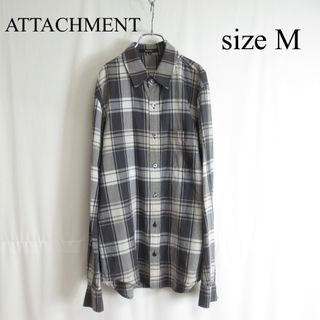 アタッチメント(ATTACHIMENT)のATTACHMENT コットン チェック シャツ トップス 長袖 2 グレー(シャツ)