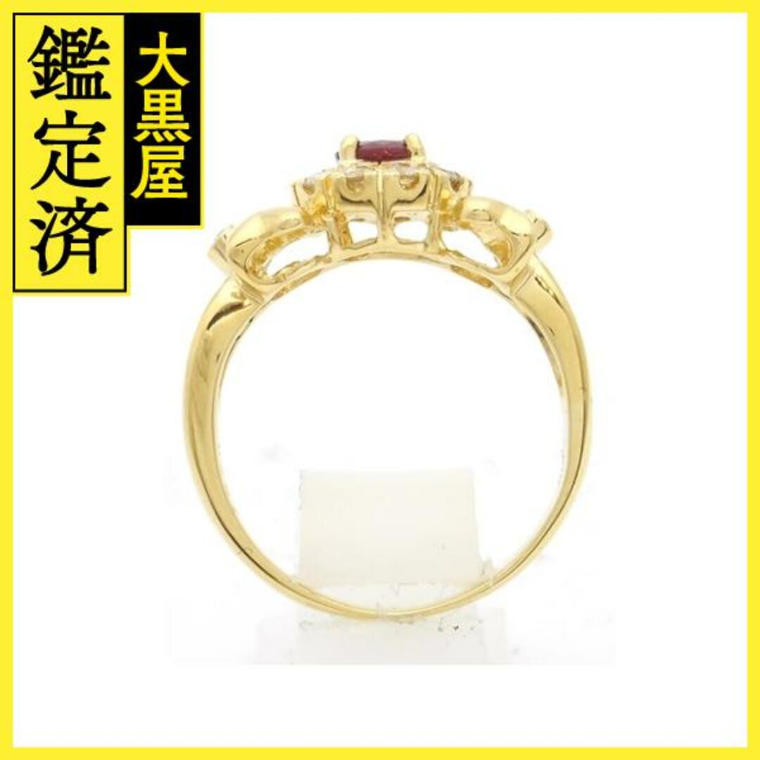 ルビーリング　ダイヤモンド　K18　R0.37ct　13号　【200】 レディースのアクセサリー(リング(指輪))の商品写真