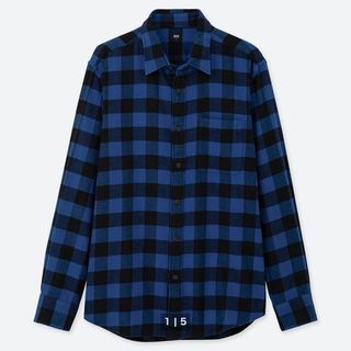 ユニクロ(UNIQLO)のフランネルチェックシャツ（レギュラーカラー・長袖）(シャツ)