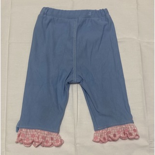 シャーリーテンプル(Shirley Temple)のシャーリーテンプル 裾ピンクレース デニム 90cm(パンツ/スパッツ)