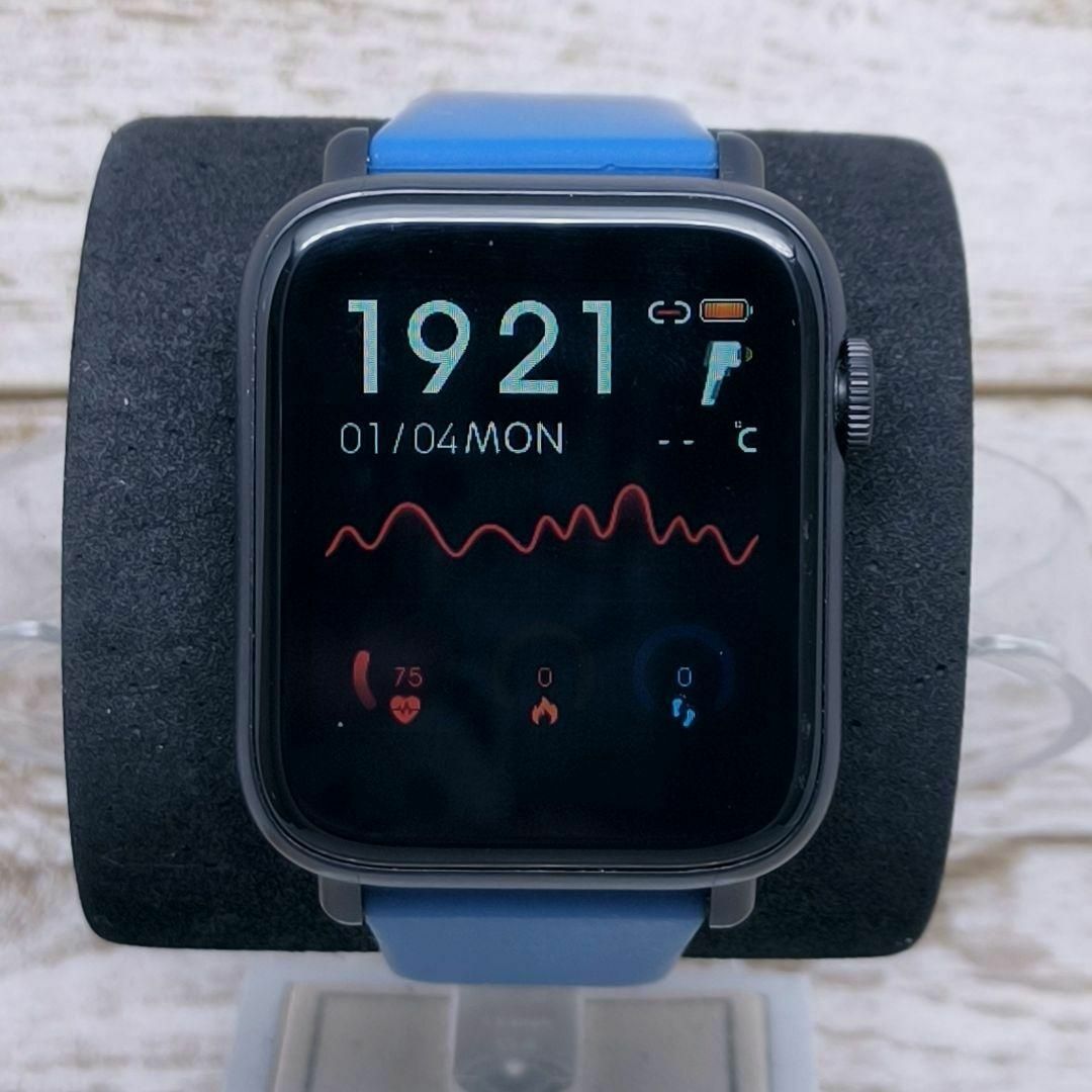 動作品　スマートウォッチ　腕時計　デジタル　ブラック　スポーツストップウォッチ メンズの時計(腕時計(デジタル))の商品写真