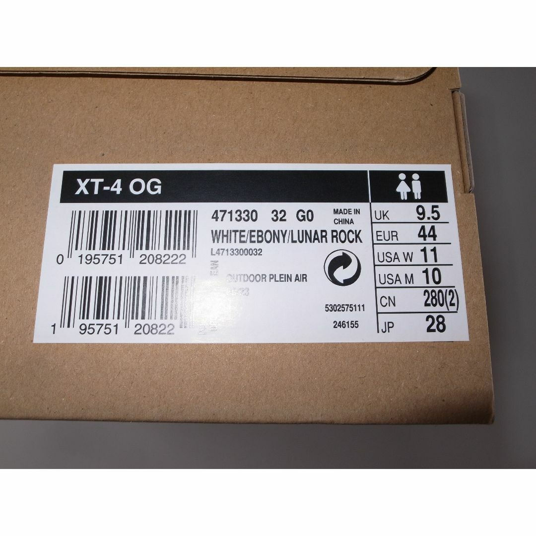 SALOMON(サロモン)のSALOMON XT-4 OG white 28cm US10 メンズの靴/シューズ(スニーカー)の商品写真