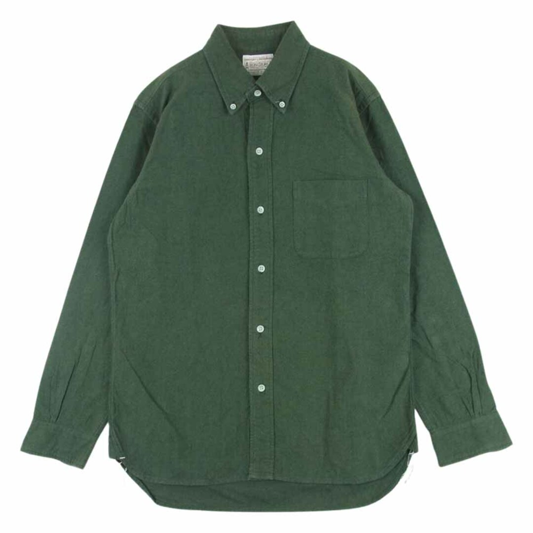 BONCOURA(ボンクラ)のBONCOURA ボンクラ コットン ボタンダウン 長袖 シャツ 日本製 モスグリーン系 38【中古】 メンズのトップス(シャツ)の商品写真