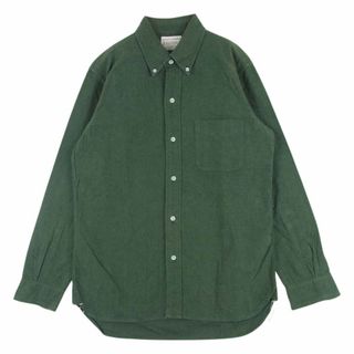 ボンクラ(BONCOURA)のBONCOURA ボンクラ コットン ボタンダウン 長袖 シャツ 日本製 モスグリーン系 38【中古】(シャツ)