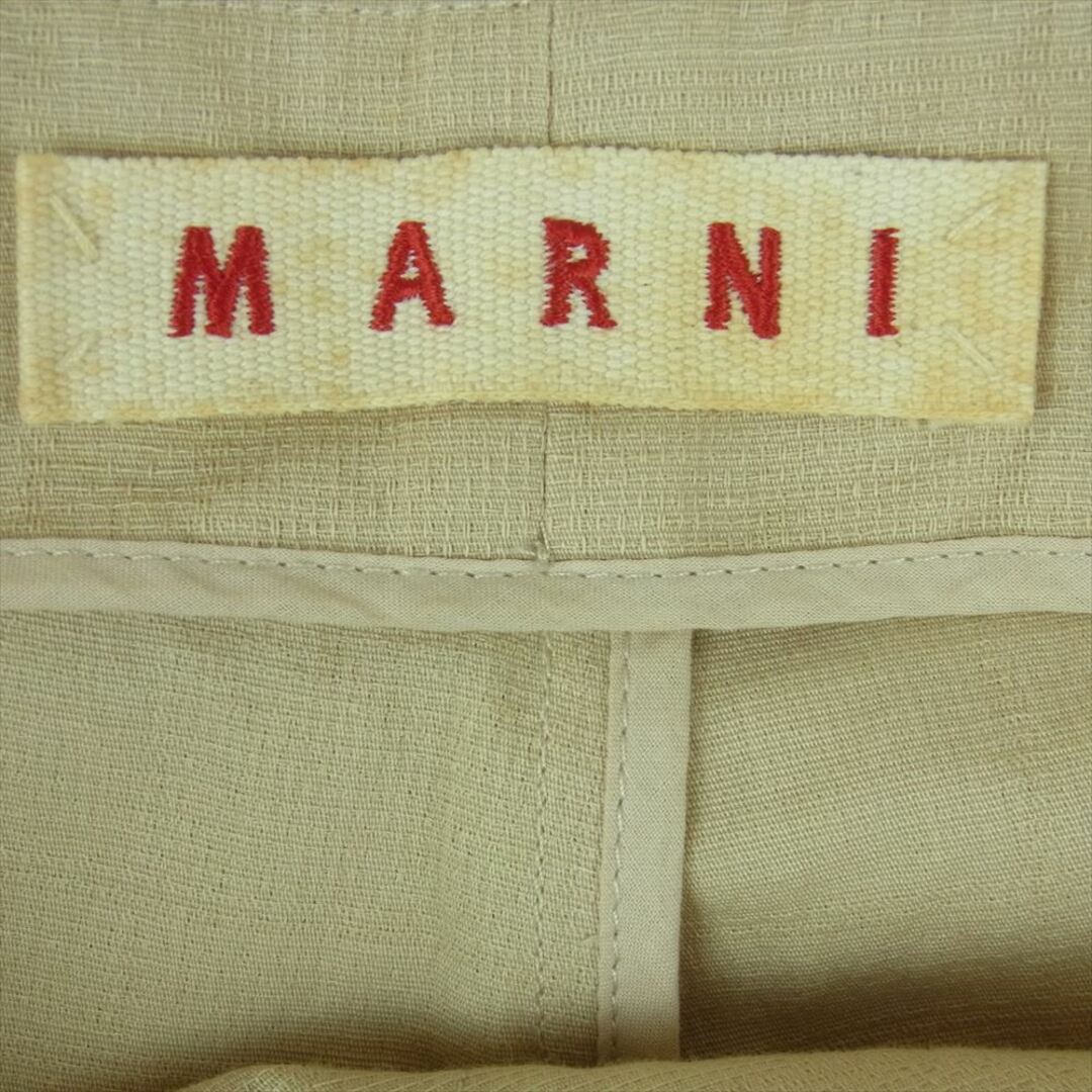 Marni(マルニ)のMARNI マルニ 国内正規品 イタリア製 リネンドローコード コットン パンツ ベージュ系 L【中古】 メンズのパンツ(その他)の商品写真