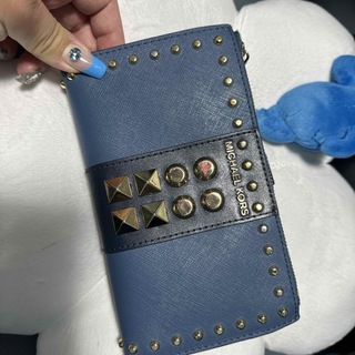 マイケルコース(Michael Kors)のマイケルコース　ブルー長財布(財布)