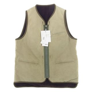 ヴィスヴィム(VISVIM)のVISVIM ビズビム ベスト 23SS 0523905013001 CONTRARY DEPT LINER VEST コントラリー デプト ライナー リバーシブル ボア ベスト オリーブ系 2【美品】【中古】(ベスト)