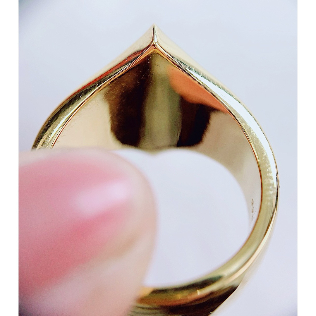 17.0g★0.65ct★✨ダイヤモンドK10パヴェダイヤリング指輪印台 メンズのアクセサリー(リング(指輪))の商品写真