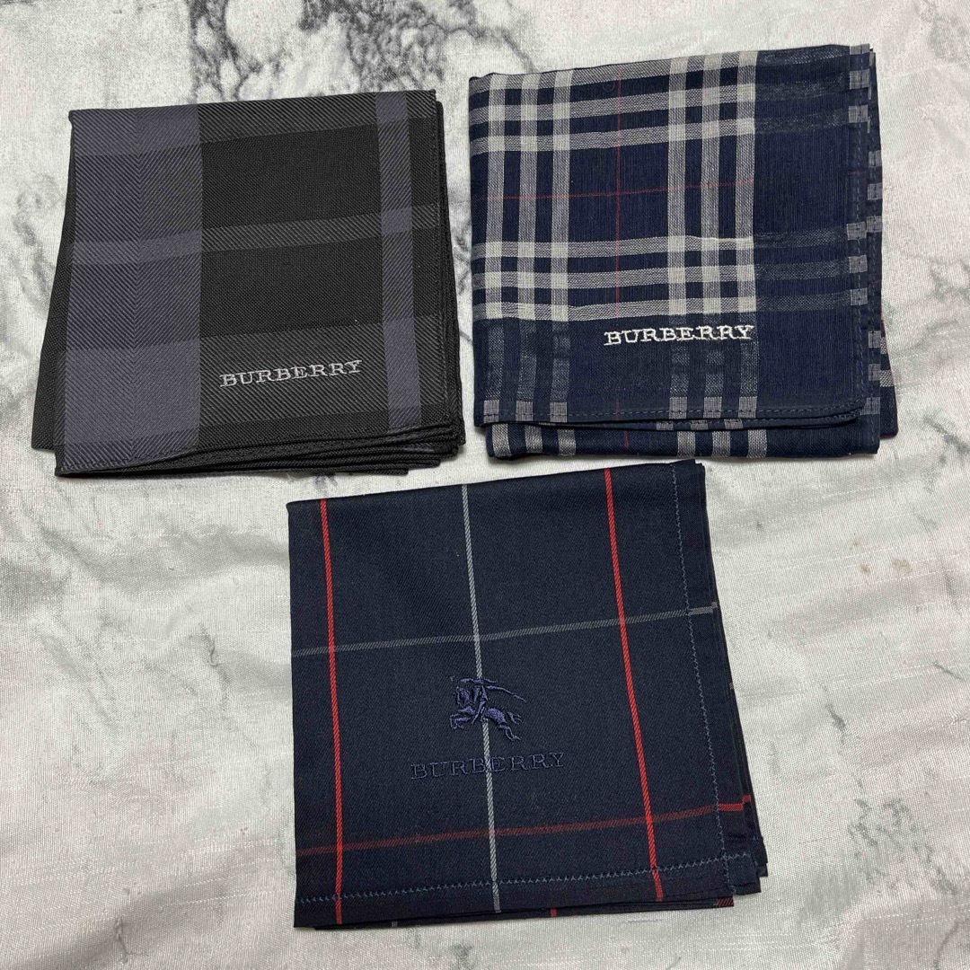 BURBERRY(バーバリー)のバーバリー　ハンカチ3枚セット メンズのファッション小物(ハンカチ/ポケットチーフ)の商品写真