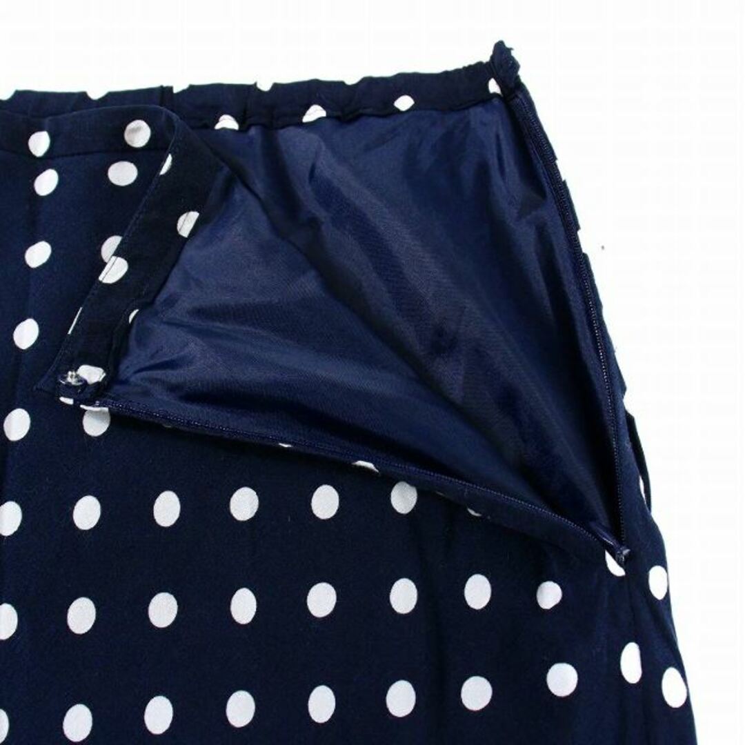 La TOTALITE(ラトータリテ)のラ トータリテ スカート フレア ロング マキシ ドット 36 S 紺 ネイビー レディースのスカート(ロングスカート)の商品写真
