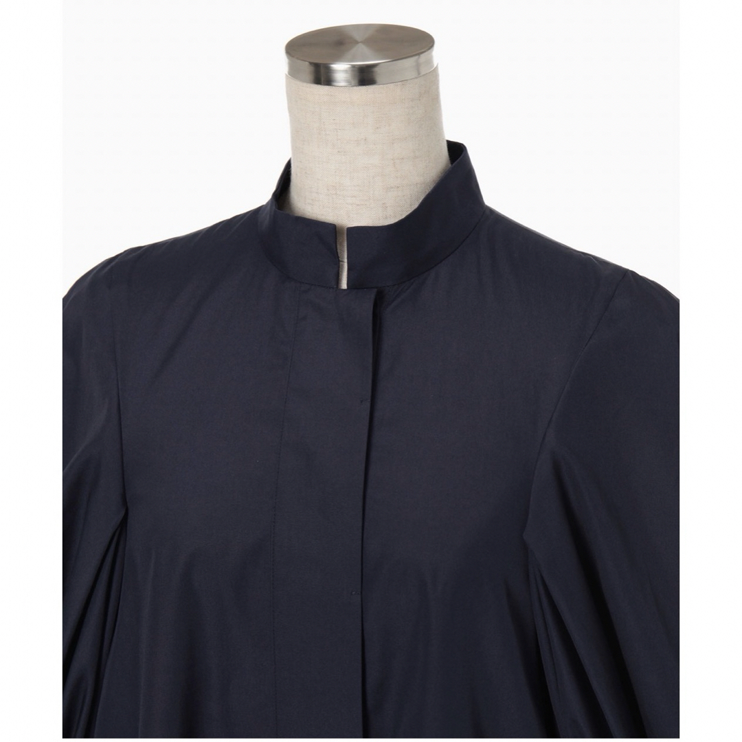 mame(マメ)のmame Puff Sleeve Cotton Shirt - navy レディースのトップス(シャツ/ブラウス(長袖/七分))の商品写真