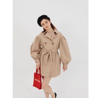 エピヌ(épine)の epine arm volume mini trench coat beige(トレンチコート)