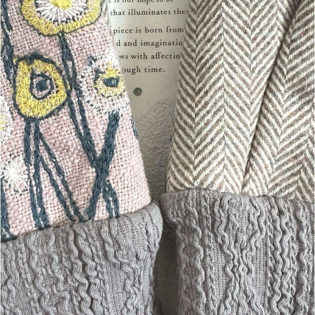 mina perhonen(ミナペルホネン)の指なし手袋 ⚮̈ミナペルホネン path pink ⚮̈ハンドウォーマー ハンドメイドのファッション小物(手袋)の商品写真