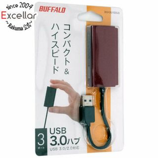 バッファロー(Buffalo)のBUFFALO製　USB3.0ハブ 3ポート　BSH3U100U3RD　レッド(PC周辺機器)