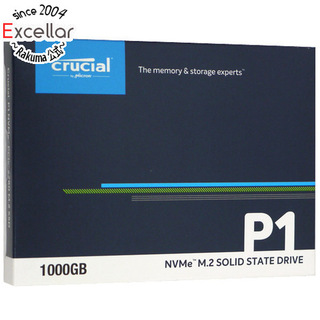 クルーシャル(crucial)のcrucial　内蔵型 M.2 SSD　P1 CT1000P1SSD8JP　1TB　1000～2000時間以内 元箱あり(PC周辺機器)