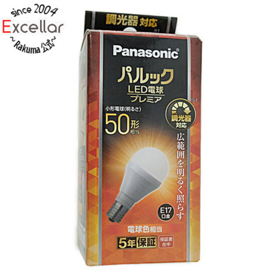 Panasonic(パナソニック)のPanasonic LED電球 電球色 LDA6LGE17DSK5 インテリア/住まい/日用品のライト/照明/LED(蛍光灯/電球)の商品写真