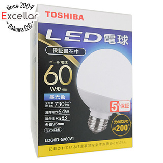トウシバ(東芝)のTOSHIBA　LED電球 ボール電球形 昼光色　LDG6D-G/60V1(蛍光灯/電球)