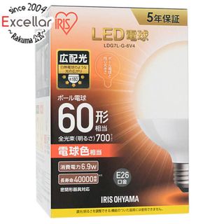 アイリスオーヤマ(アイリスオーヤマ)のアイリスオーヤマ　LED電球 ボール電球 60形相当 電球色 ECOHiLUX　LDG7L-G-6V4(蛍光灯/電球)