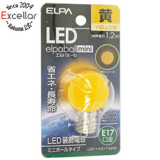エルパ(ELPA)のELPA　LED電球 エルパボールmini　LDG1Y-G-E17-G243　黄色(蛍光灯/電球)