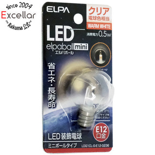 エルパ(ELPA)のELPA　LED電球 エルパボールmini LDG1CL-G-E12-G236　クリア電球色(蛍光灯/電球)