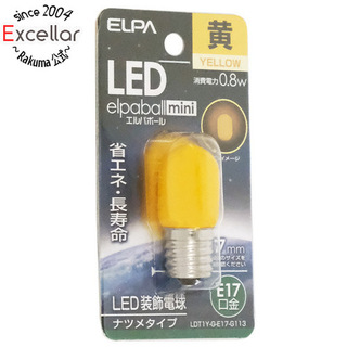 エルパ(ELPA)のELPA　LED電球 エルパボールmini LDT1Y-G-E17-G113　黄色(蛍光灯/電球)