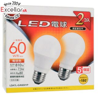 トウシバ(東芝)のTOSHIBA　LED電球 LDA7L-G/K60V1P　電球色(蛍光灯/電球)