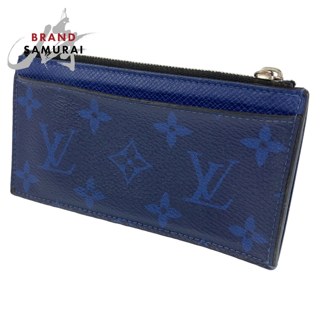 ファスナー内側LOUIS VUITTON ルイヴィトン タイガ ラマ ブルー 青 シルバー金具 タイガ M30270 コインケース カードケース メンズ 403967