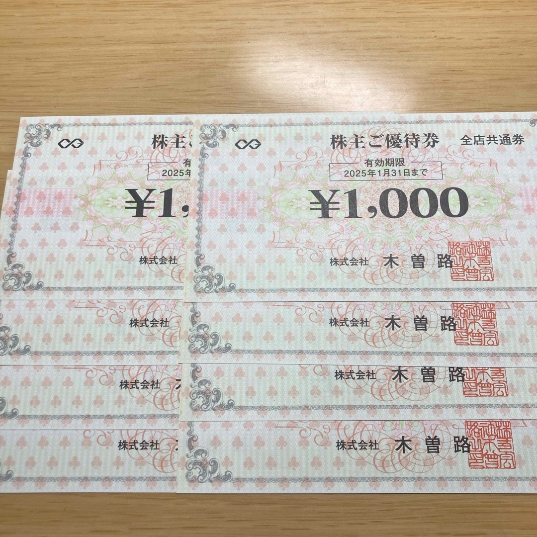 仕入れ 木曽路株主優待券 8000円分 | w.ouni.org