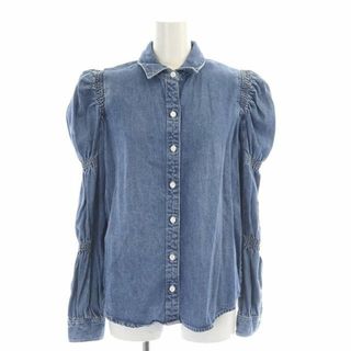 リーバイス(Levi's)のリーバイス Levi's パフスリーブ デニムシャツ 長袖 XS 青 ブルー(シャツ/ブラウス(長袖/七分))