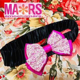 マーズ(MA＊RS)の★MA＊RS★マーズ★リボン サテン レース ハイウエストベルト★pink★(ベルト)