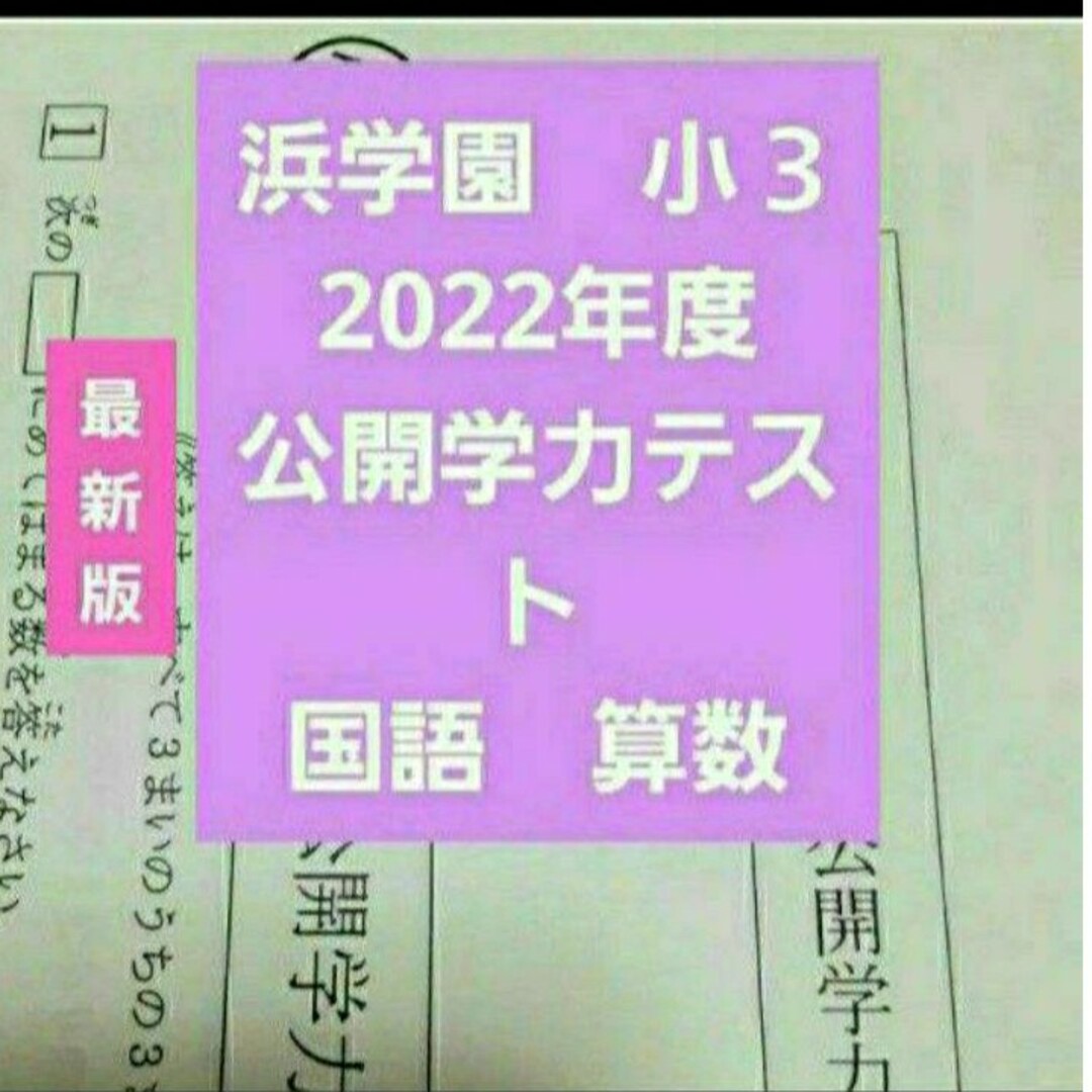 浜学園 小3 公開学力テスト 1年分 国語・算数 - 参考書