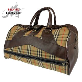 バーバリー(BURBERRY)のBURBERRY バーバリー シャドーホース ベージュ ブラウン 茶 ゴールド金具 キャンバス /レザー ボストンバッグ 旅行バッグ レディース 403897 【中古】(ボストンバッグ)