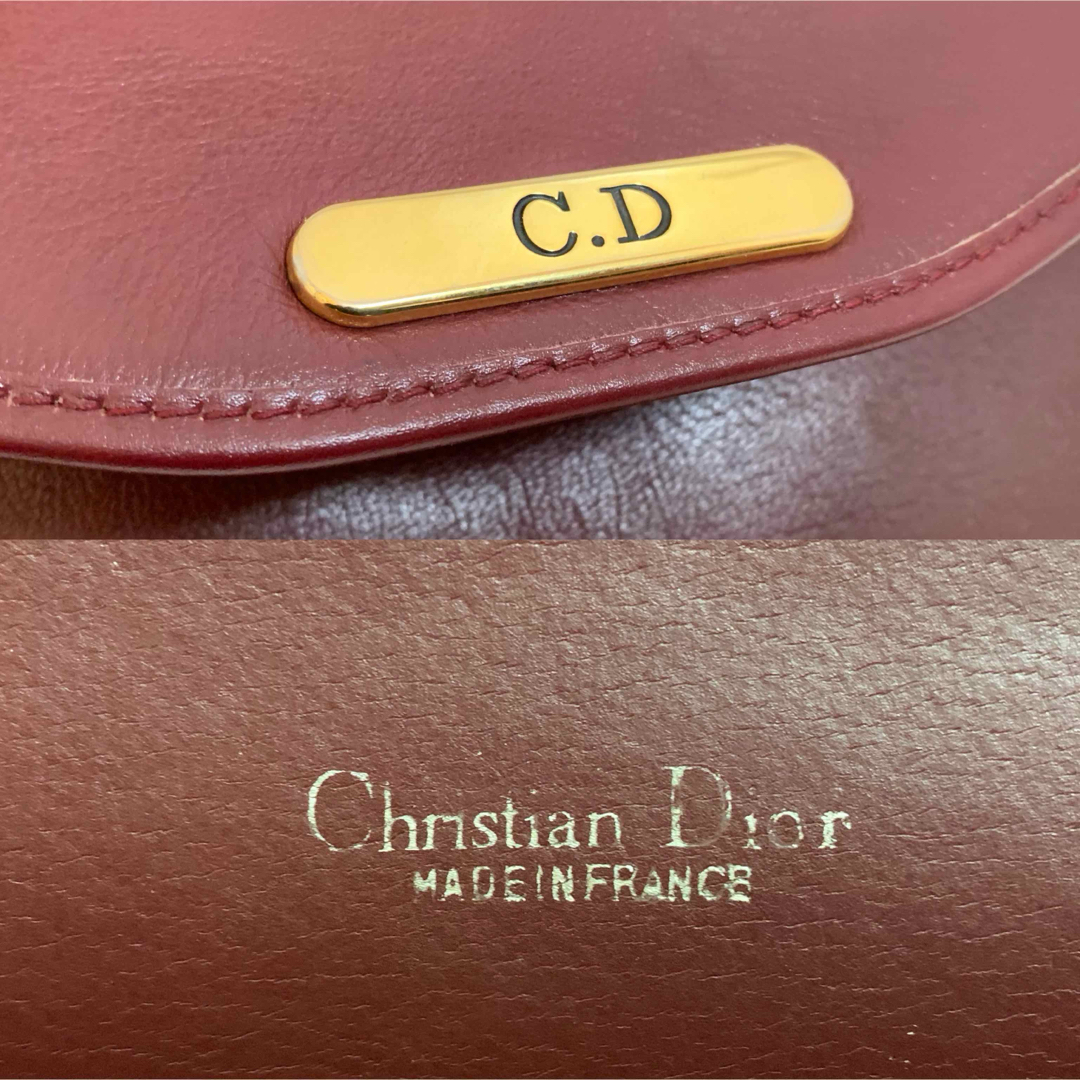 Christian Dior(クリスチャンディオール)のOLD Dior オールドディオール FRANCE製 CD レザークラッチバッグ レディースのバッグ(クラッチバッグ)の商品写真