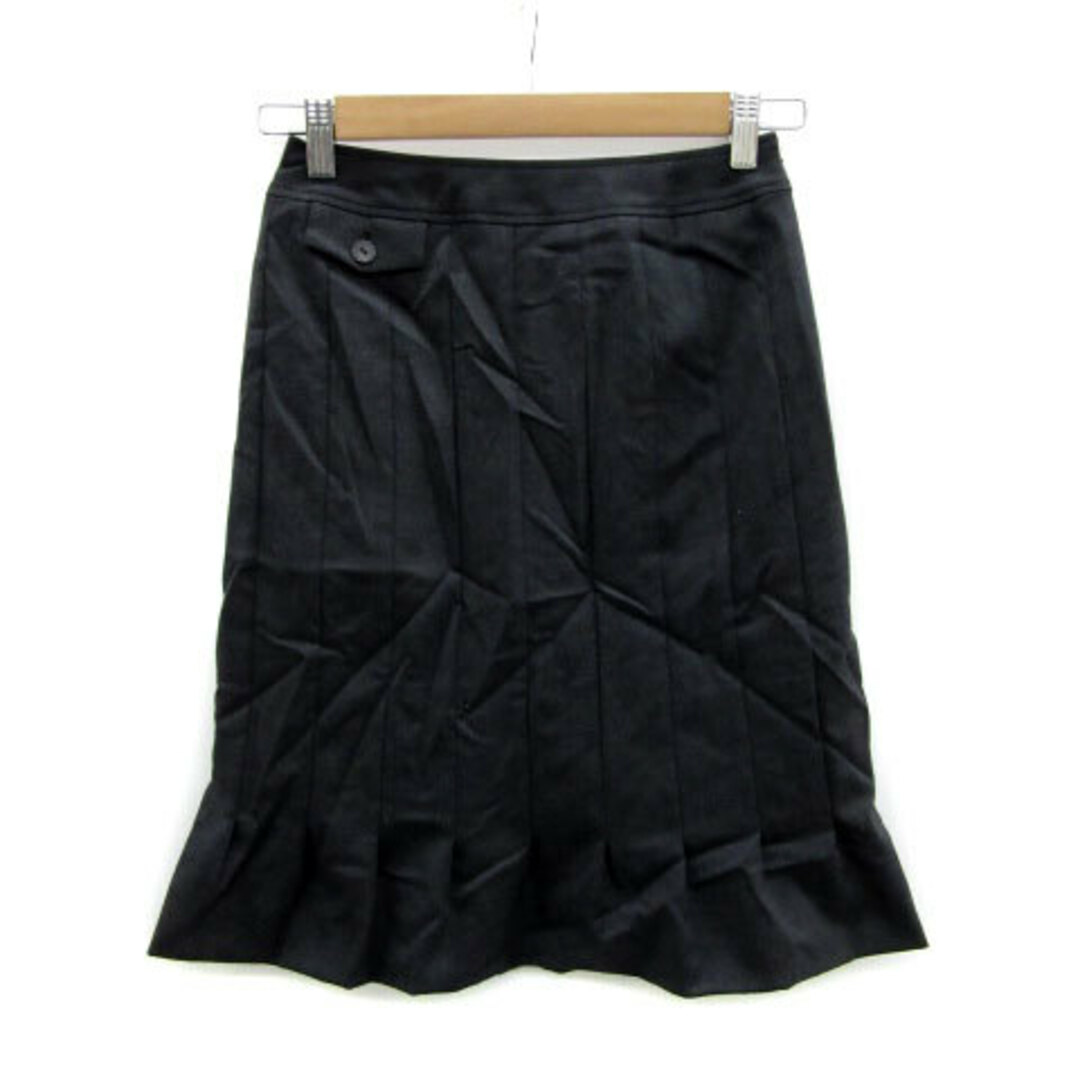 HANAE MORI(ハナエモリ)のハナエモリ HANAE MORI フレアスカート ひざ丈 ウール 36 グレー レディースのスカート(ひざ丈スカート)の商品写真