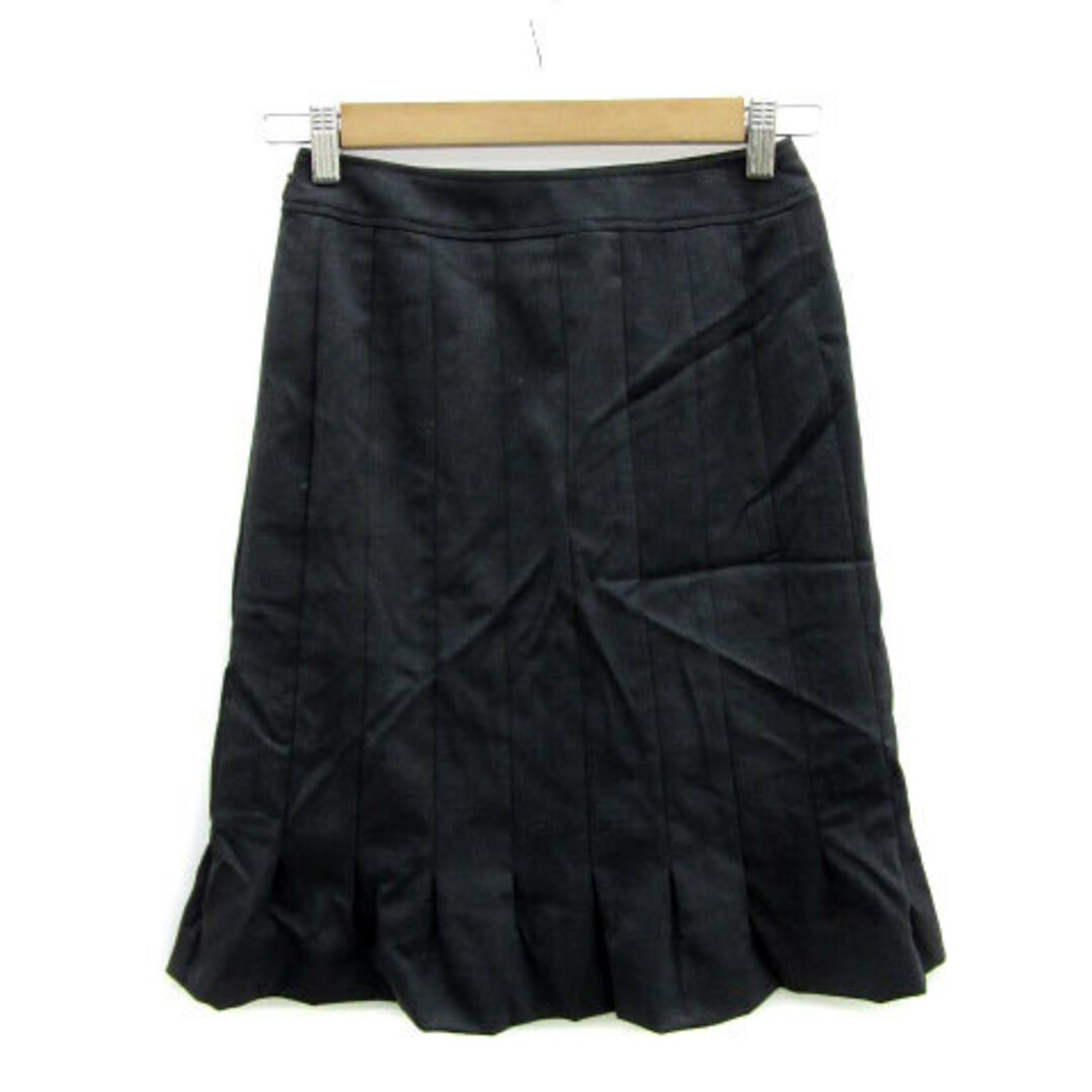 HANAE MORI(ハナエモリ)のハナエモリ HANAE MORI フレアスカート ひざ丈 ウール 36 グレー レディースのスカート(ひざ丈スカート)の商品写真