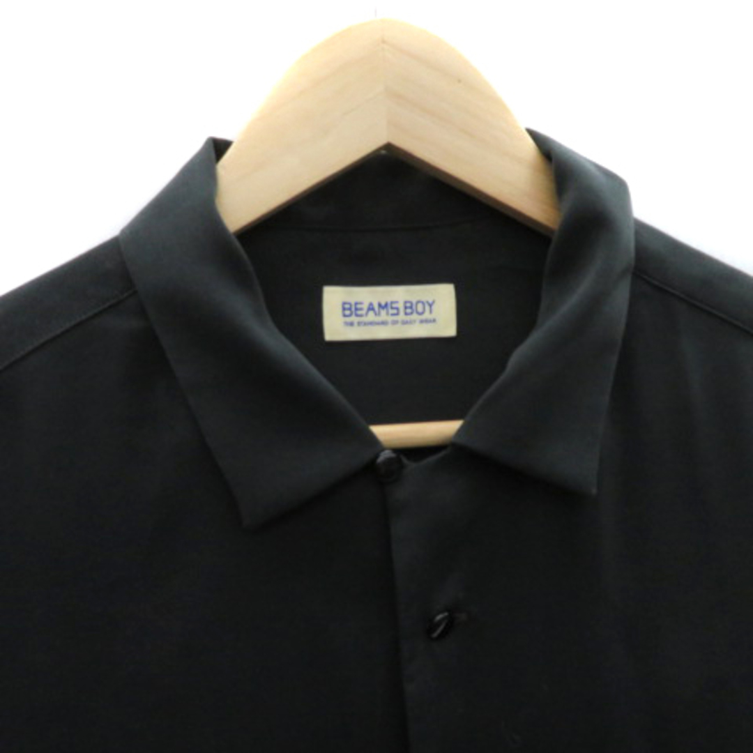 BEAMS BOY(ビームスボーイ)のビームスボーイ BEAMS BOY カジュアルシャツ 半袖 オーバーサイズ 黒 レディースのトップス(シャツ/ブラウス(半袖/袖なし))の商品写真