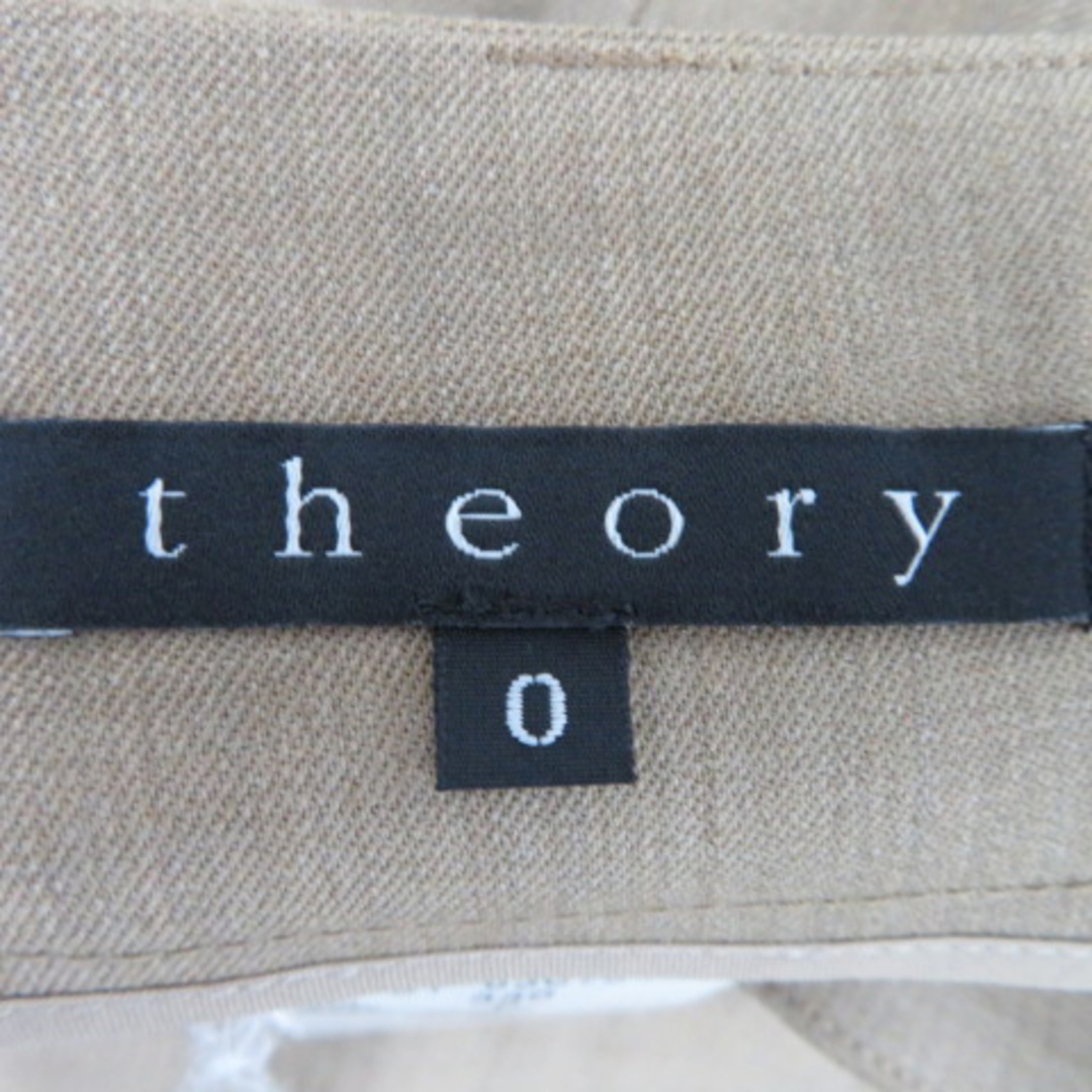theory(セオリー)のセオリー タイトスカート ひざ丈 スリット 無地 ウール 0 ブラウン レディースのスカート(ひざ丈スカート)の商品写真