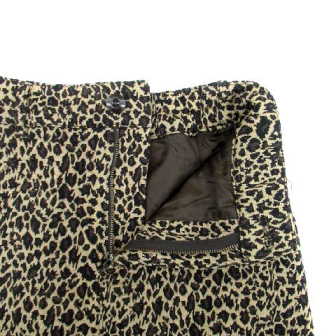 LOWRYS FARM(ローリーズファーム)のローリーズファーム 台形スカート ひざ丈 総柄 F 茶色 ベージュ レディースのスカート(ひざ丈スカート)の商品写真