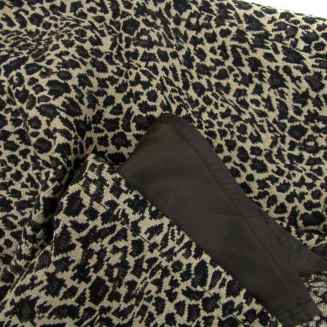 LOWRYS FARM(ローリーズファーム)のローリーズファーム 台形スカート ひざ丈 総柄 F 茶色 ベージュ レディースのスカート(ひざ丈スカート)の商品写真