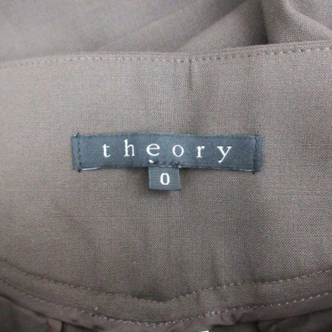 theory(セオリー)のセオリー theory スラックスパンツ ロング丈 ウール 0 ブラウン 茶 レディースのパンツ(その他)の商品写真