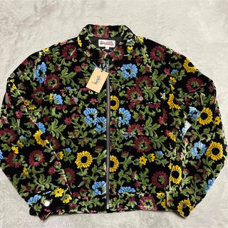 ステューシー(STUSSY)のSTUSSY FLORAL JACQURD GARAGE JACKET L(ブルゾン)