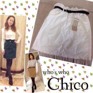 フーズフーチコ(who's who Chico)の【タグ付】Chico スカート(ひざ丈スカート)