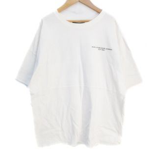 ダブルクローゼット(w closet)のダブルクローゼット カットソー Tシャツ 半袖 ラウンドネック ロゴ F 白 黒(カットソー(半袖/袖なし))