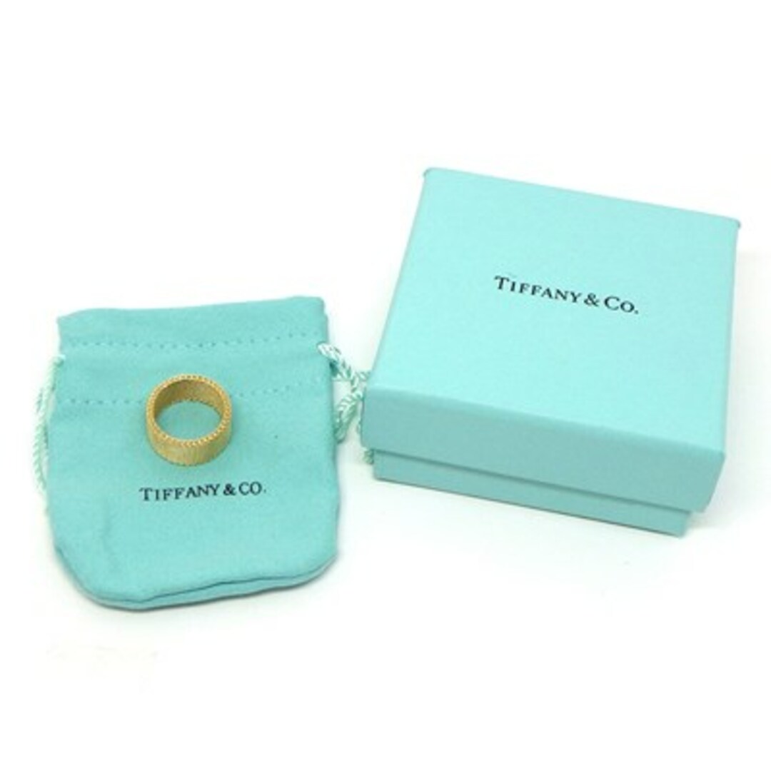 Tiffany & Co.(ティファニー)のティファニー Tiffany & Co. リング サマセット メッシュ ワイド K18YG 11号 【中古】 レディースのアクセサリー(リング(指輪))の商品写真