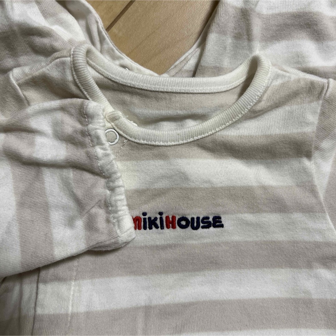 mikihouse(ミキハウス)のMIKIHOUSE7分袖ロンパース キッズ/ベビー/マタニティのベビー服(~85cm)(ロンパース)の商品写真